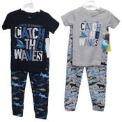 Wholesale - 2pc "CATCH THE WAVES" BOYS SLEEP SET (2 ASST PRINTS -SIZE: 2T,3T,4T), UPC: 636458335915